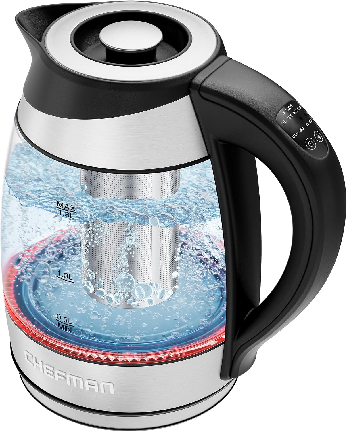 Chefman Temperature-Control Kettle (1.8L, Stainless Steel)