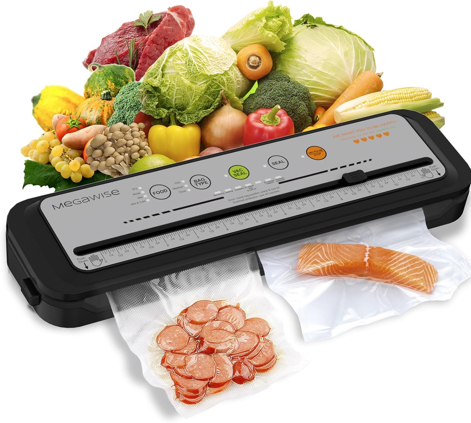 MEGAWISE Vacuum Sealer (Grey)