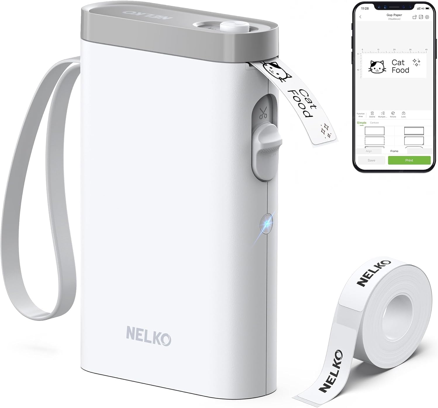 Nelko P21 White Bluetooth Label Maker