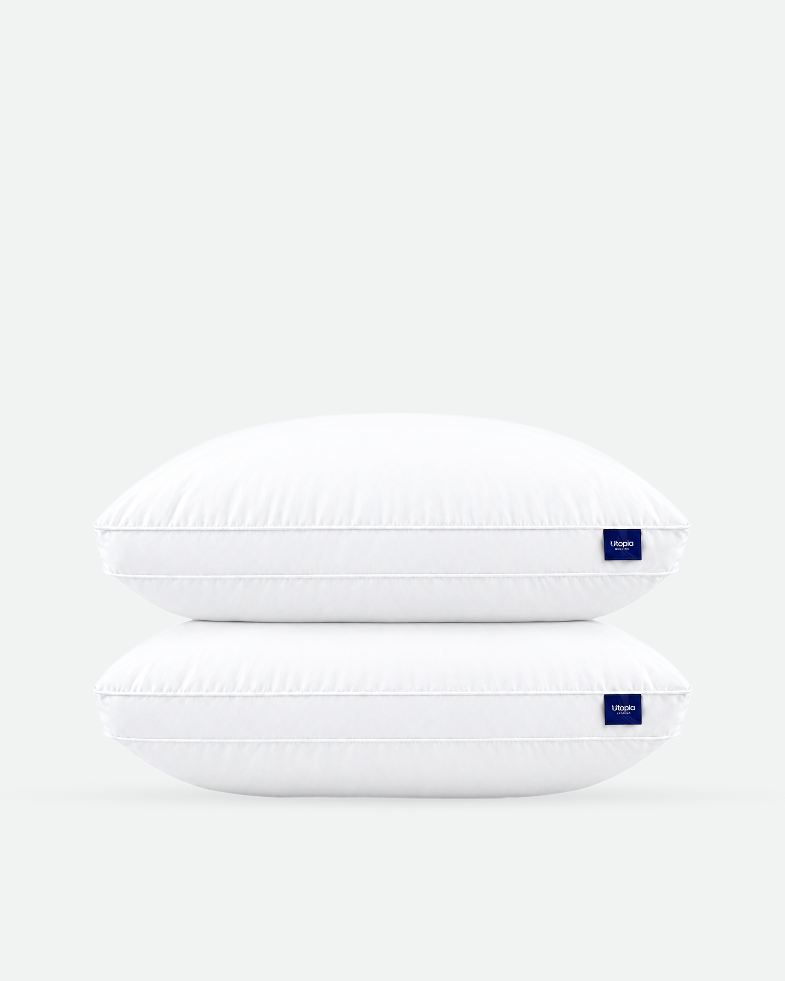 Gusset Bed Pillows, Queen White Set of 2